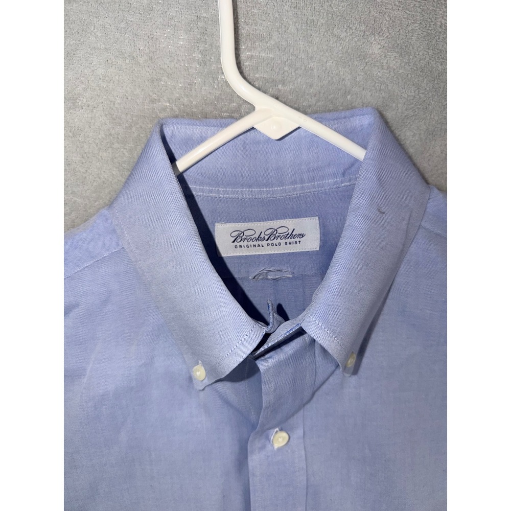 Brooks Brothers Mens 16.5X34 Light Blue Oxford Cloth Button Down Dress Shirt - Picture 3 of 6